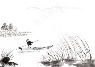 新中式水墨山水画35