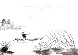 新中式水墨山水画35