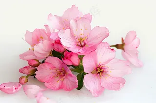 春日桃花粉色花朵摄影图