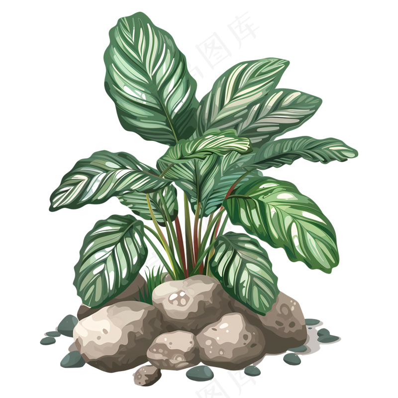 免抠绿植龟背叶
