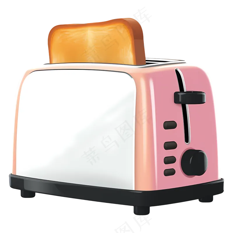 免抠一台粉色面包机