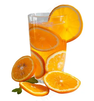 橙汁冰镇饮料水果茶免抠
