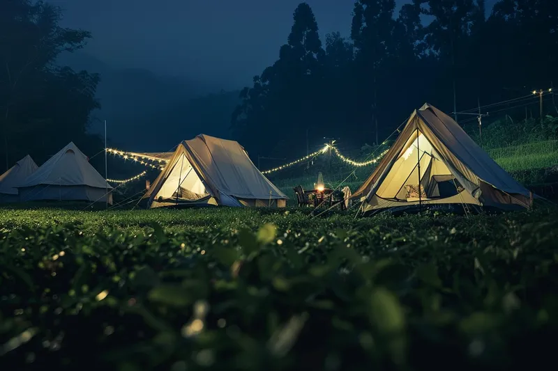 野外露营星空夜晚山顶的帐篷摄影图(4032x2688)