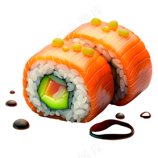 免抠双层寿司