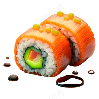 免抠双层寿司
