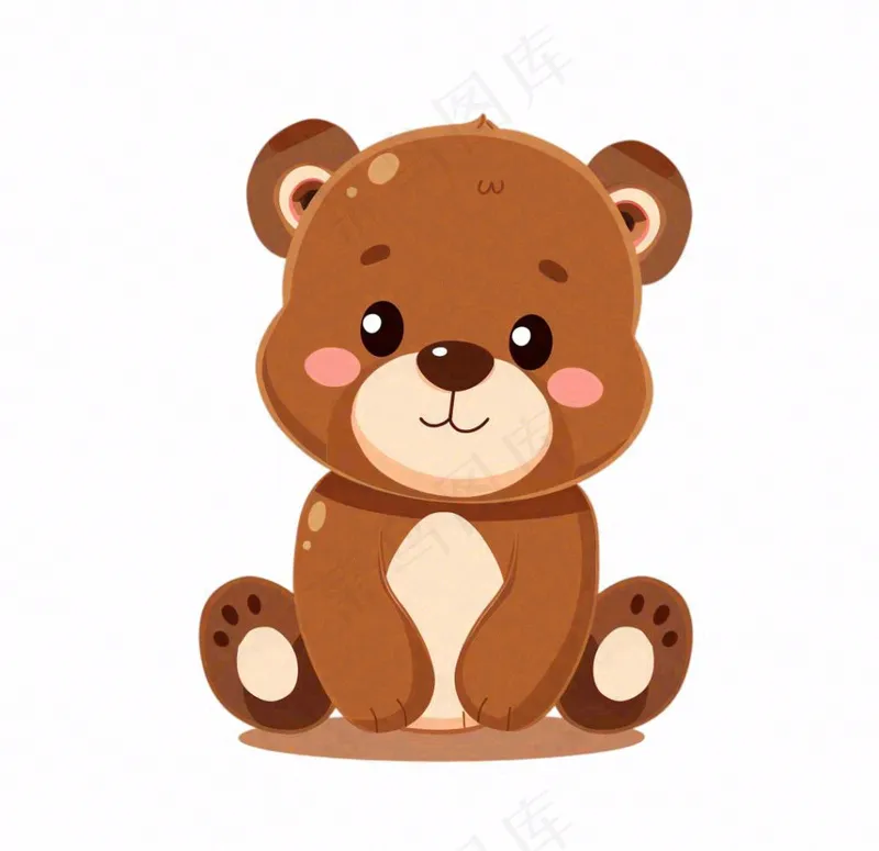 棕熊浣熊动物卡通插画免抠(1056x1024)