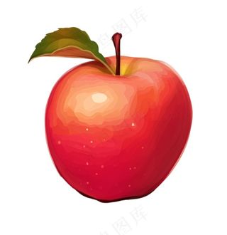苹果红色苹果水果卡通插画插图免抠