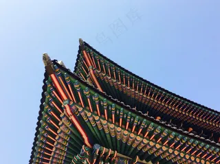 中式复古屋檐建筑