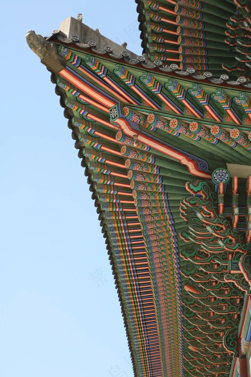 中式复古屋檐建筑花纹背景