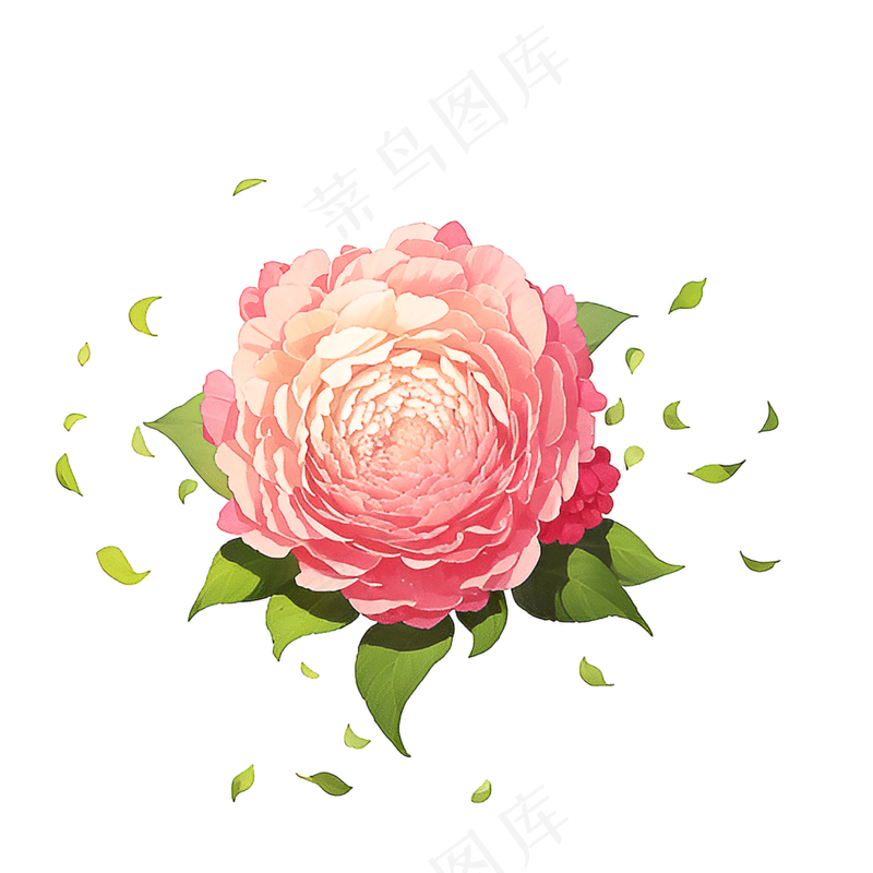 粉色花朵桃花玫瑰免抠素材89