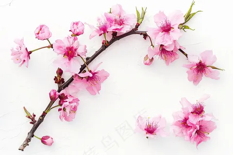 春日桃花粉色花朵摄影图 春日桃花粉色花朵摄影图