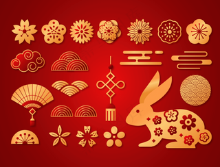 新年元素矢量免扣AI素材