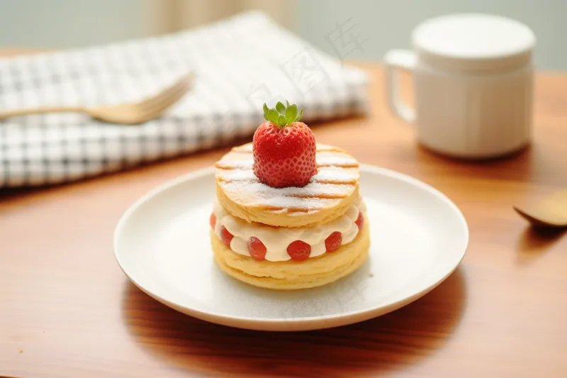 小蛋糕水果蛋糕下午茶美食甜点摄影图(4032x2688)