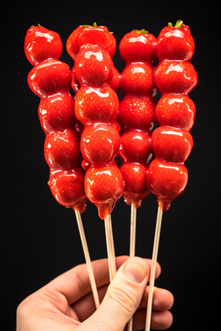 糖葫芦红色摄影图