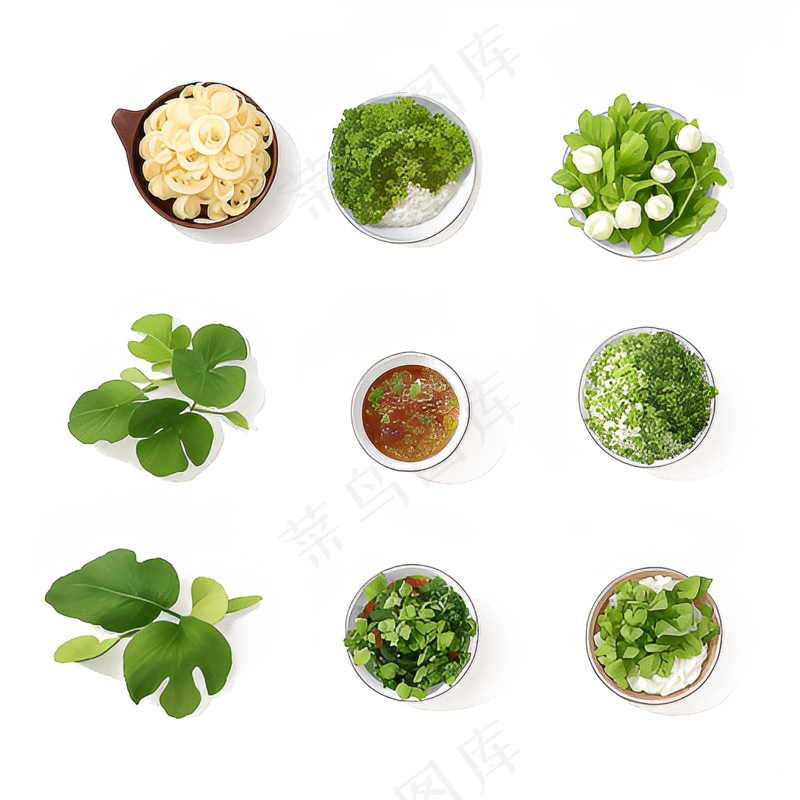 绿色手绘小植物花草系列免抠素材119