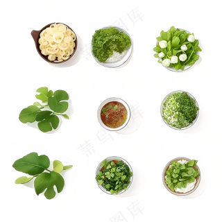 绿色手绘小植物花草系列免抠素材119