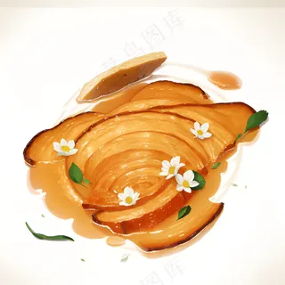 橙色 手绘 诱人 酱料 柠檬 液体 米其林 免抠 素材14