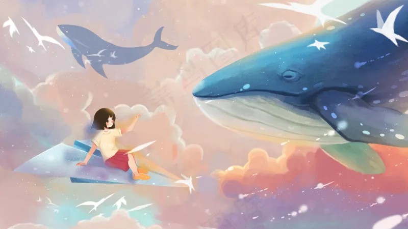 森系13浪漫海报背景psd模版下载