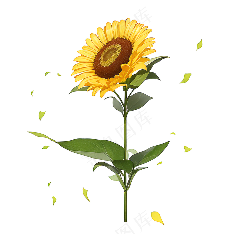 黄色向日葵免抠素材47