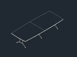 现代会议桌CAD模型