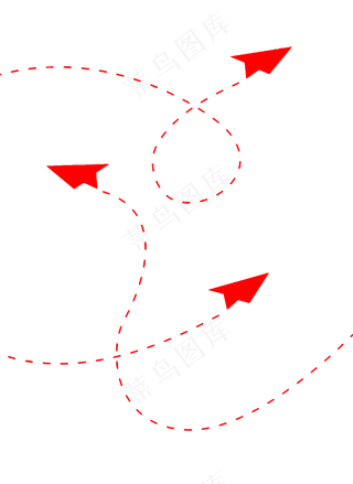 卡通手绘箭头纸飞机PNG免抠元素图片海报背景儿童装饰漂浮