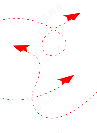 卡通手绘箭头纸飞机PNG免抠元素图片海报背景儿童装饰漂浮