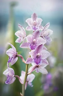 兰花紫花蕙兰摄影图