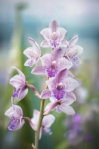 兰花紫花蕙兰摄影图