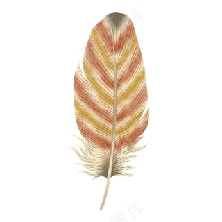 水彩羽毛免扣