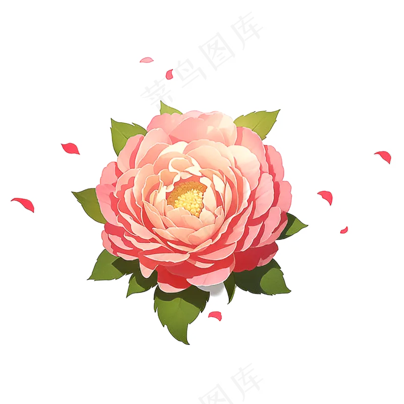 粉色花朵桃花玫瑰免抠素材31
