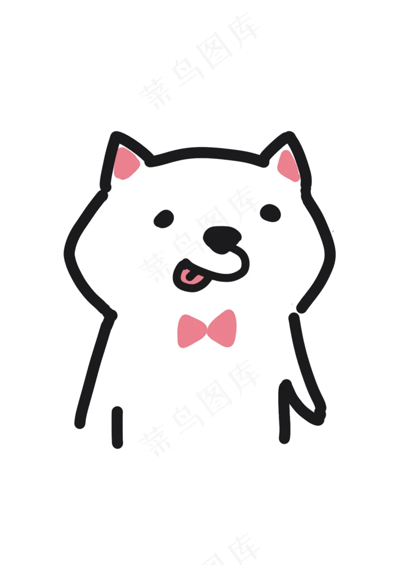 手绘可爱宠物柴犬可调色psd模版下载