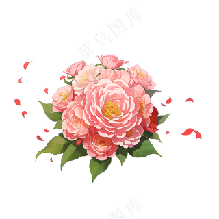 粉色花朵桃花玫瑰免抠素材46
