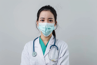 戴口罩的医务人员护士医生摄影图