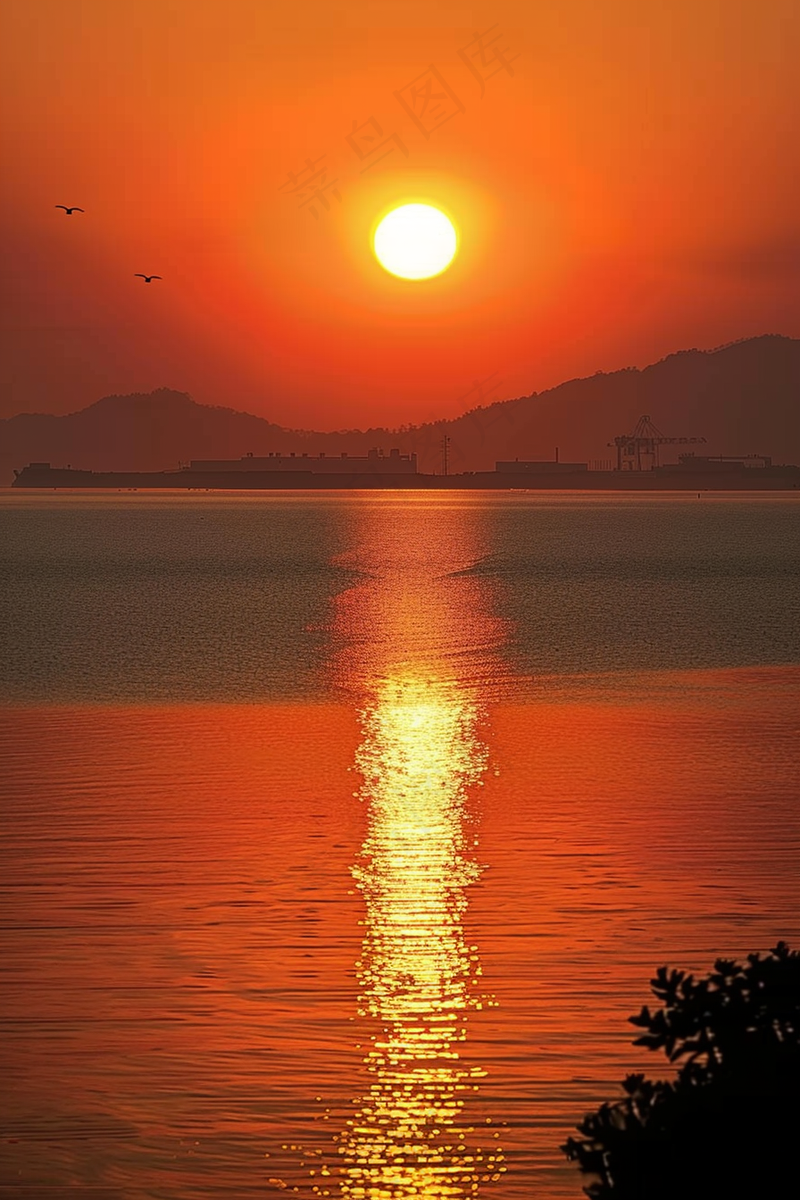 海上清晨日出朝霞云层摄影图(2688x4032)