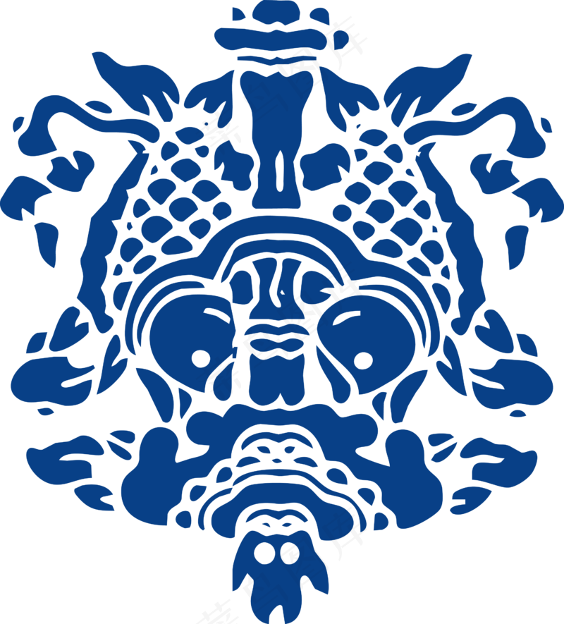 古代青花瓷图案花纹中国风图案祥云纹理传统图腾矢量AI设计PNG免扣素材