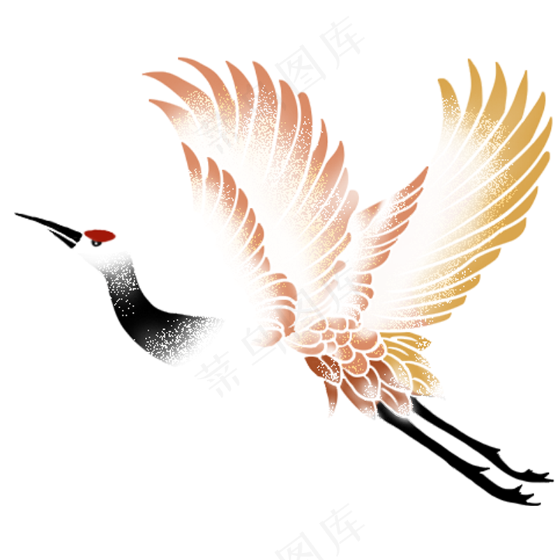 国风仙鹤png免扣素材4