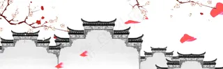 中式水墨PSD分层古风banner模板93