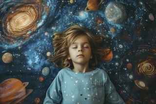 女孩 梦幻 绿色 星球 