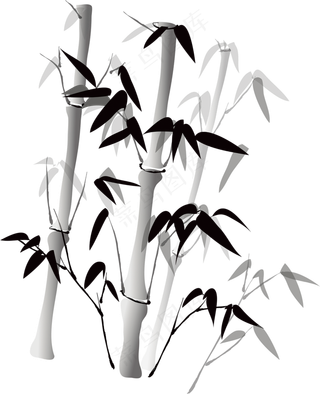 中国风水墨竹子图片古风竹叶竹林水彩手绘插画PNG免扣设计
