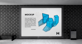 地铁站车站广告牌灯箱样机29样机