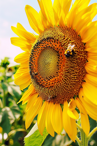 向日葵向阳鲜花摄影图