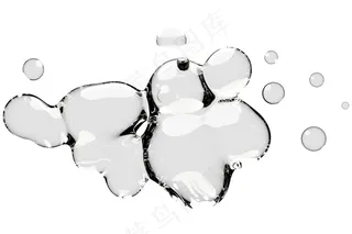 透明水滴白色背景7图片素材