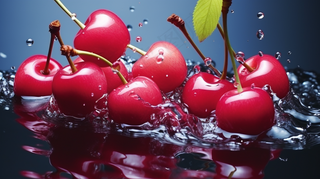 新鲜樱桃车厘子水果摄影图