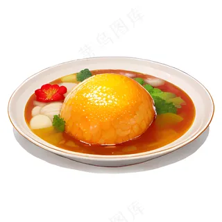 橙色果冻糕点美食西式56