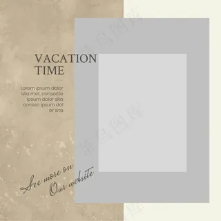 棕色背景撕裂风照片正方形相册11