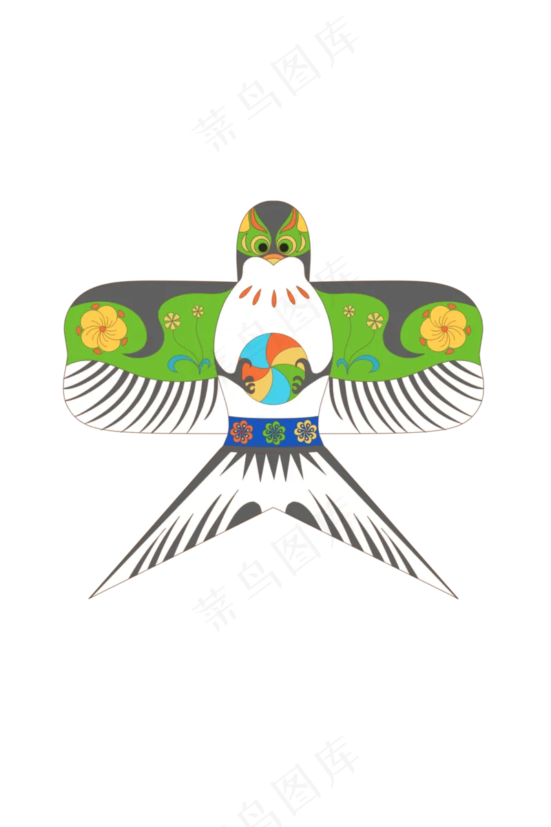 春分春燕风筝元素