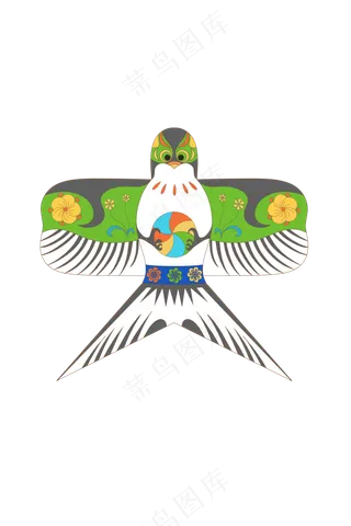 春分春燕风筝元素