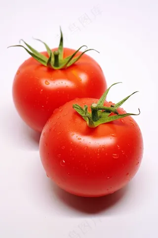 新鲜西红柿番茄水珠摄影图