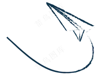 卡通手绘箭头纸飞机PNG免抠元素图片海报背景儿童装饰漂浮