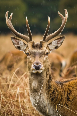 鹿雄鹿动物摄影图